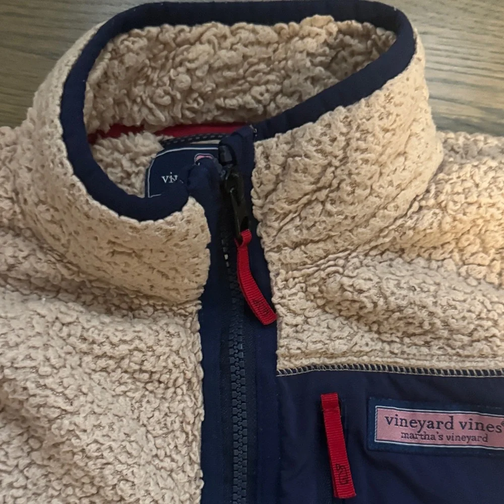Vineyard Vines Cream and Navy Kids Jacket - Picture 4 of 6